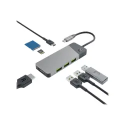 GREEN CELL HUB USB-C GC Connect 3xUSB 3.1 HDMI 4K 60Hz PD 85W