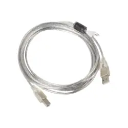 LANBERG CA-USBA-12CC-0030-TR Lanberg kabel USB 2.0 AM-BM ferryt transparentny 3m
