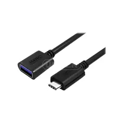 UNITEK Y-C476BK Kabel USB-C - USB-A M/F 15cm