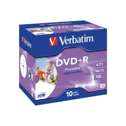 VERBATIM 43508 Verbatim DVD+R jewel case 10 4.7GB 16x do nadruku