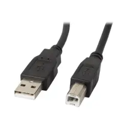 LANBERG USB-A M USB-B M 2.0 cable 0.5m black ferrite