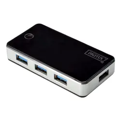 DIGITUS 40x USB3.0 Hub 4-port 4xUSB A/F incl. ext. power supply 5V 3.5A and cable 1.2m USB2.0 compatible