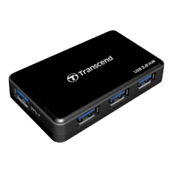 TRANSCEND USB 3.0-Hub with Fast Charging Port for o.a. de iPad Black