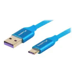 LANBERG CA-USBO-22CU-0005-BL Lanberg Kabel Premium Quck Charge 3.0 ,USB-C(M)->A(M) 0,5m Niebieski