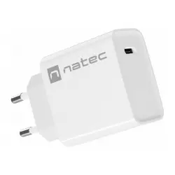 NATEC Ładowarka sieciowa Ribera USB-C Power Delivery 20W biała