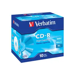 VERBATIM CD-R 90 min. / 800MB 40x 10-pack jewelcase DataLife, extra protection surface