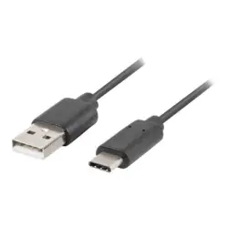 LANBERG CA-USBO-20CU-0005-BK Lanberg kabel USB-C(M)->A(M) 2.0 QC 3.0 0.5m Czarny