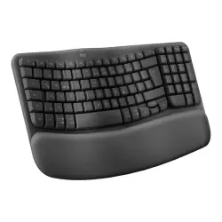 LOGITECH Wave Keys wireless ergonomic keyboard - GRAPHITE - (US) INT - 2.4GHZ/BT - N/A - INTNL-973 - UNIVERSAL