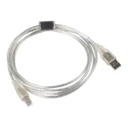LANBERG CA-USBA-12CC-0018-TR Lanberg kabel USB 2.0 AM-BM transparentny 1.8m