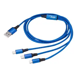 AKYGA Kabel USB AK-USB-27 USB A m / micro USB B m / USB type C m / Lightning m 1.2m