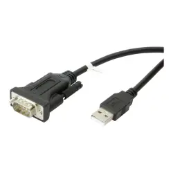 TECHLY Adapter Converter USB2.0 to Serial Black on cable 1.5m