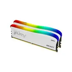 KINGSTON 16GB 3200MT/s DDR4 CL16 DIMM Kit of 2 FURY Beast White RGB SE