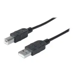 MANHATTAN 333382 Manhattan Kabel USB 2.0 A-B M/M 3m czarny