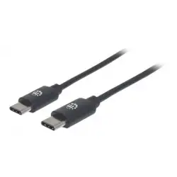 MANHATTAN USB 2.0 Type C cable USB Type-C Male to USB  Type-C Male 480 Mbps 1 m 3 ft Black