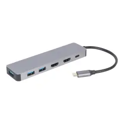 GEMBIRD A-CM-COMBO3-03 wieloportowy adapter USB type C 3w1 Hub + HDMI + PD