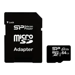 SILICON POWER Karta Pamięci Micro SDXC 64GB Class 10 Elite UHS-1 +Adapter