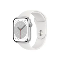 APPLE Watch Series 8 GPS 45mm Silver Aluminium Case with White Sport Band - Regular