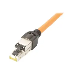 DIGITUS Shielded RJ45 connector for field assembly AWG 22-27 10 GBit ethernet PoE+ dust cap bend relief