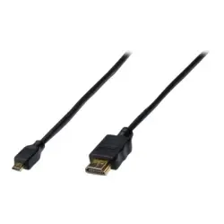 ASM AK-330109-010-S ASSMANN Kabel HDMI 1.4 HighSpeed z Ethernetem Typ HDMI A/microHDMI D M/M 1m