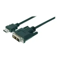ASM AK-330300-100-S ASSMANN Kabel adapter HDMI 1.3 Standard Typ HDMI A/DVI-D (18+1) M/M czarny 10m