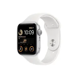 APPLE Watch SE GPS 44mm Silver Aluminium Case with White Sport Band - Regular
