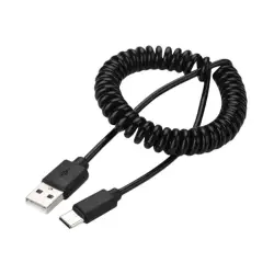 GEMBIRD Kabel USB typu C spirala USB 2.0 AM-USB -> Type-C 0.6m czarny