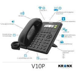 KRONX Telefon IP V10P- PoE