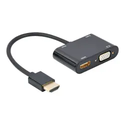 GEMBIRD Adapter HDMI męski do HDMI żeński + VGA żeński z audio i dodatkowym portem zasilania