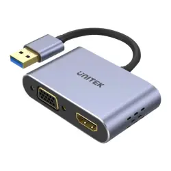 UNITEK V1304A Adapter USB-A- HDMI VGA FULL HD