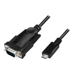 LOGILINK AU0051A USB2.0 Type-C cable USB-C/M to DB9/M serial 1.2m Win11