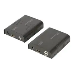 DIGITUS DS-55202 Extender KVM (HDMI+USB) do 120m Cat.5e UTP / IP, 1080p 60Hz FHD, audio (zestaw)