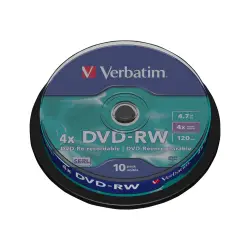 VERBATIM 43552 Verbatim DVD-RW cake box 10 4.7GB 4x