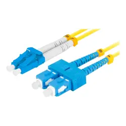 LANBERG fiber optic patchcord SM SC/UPC-LC/UPC duplex 5m LSZH g657a1 3.0mm yellow