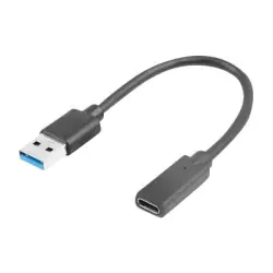 LANBERG AD-UC-UA-03 Lanberg Adapter USB TYPE-C(F)-USB Type-A(M) 15cm Czarny