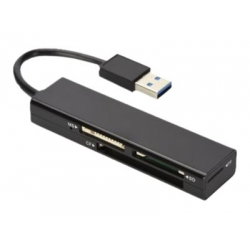 EDNET Czytnik kart 4-portowy USB 3.0 SuperSpeed (Compact Flash SD Micro SD/SDHC Memory Stick) czarny