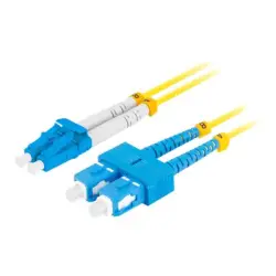 LANBERG fiber optic patchcord SM SC/UPC-LC/UPC duplex 1m LSZH g657a1 3.0mm yellow
