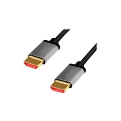 LOGILINK CHA0106 Kabel HDMI A/M to A/M 8K/60Hz alu czarny/szary 3m