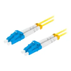 LANBERG fiber optic patchcord SM LC/UPC-LC/UPC duplex 1m LSZH g657a1 3.0mm yellow