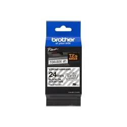 BROTHER TZES151 Taśma Brother 24mm BLACK ON CLEAR ADHESIVE TAPE