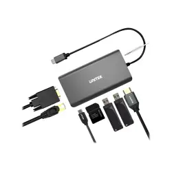 UNITEK D1019A Hub USB-C 8w1 USB-C 3.1 z Power Delivery 100W