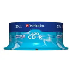 VERBATIM 43352 Verbatim CD-R cake box 25 700MB 52x Crystal DataLife+ AZO