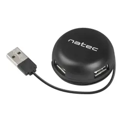 NATEC NHU-1330 Natec Hub USB 2.0 BUMBLEBEE 4-porty, Czarny