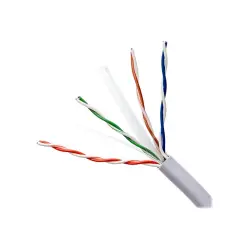 QOLTEC 50359 Kabel sieciowy skrętka UTP CAT6 305m PVC szary