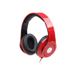 GEMBIRD MHS-DTW-R Gembird słuchawki z mikrofonem DETROIT, Mini Jack 4PIN, czerwone