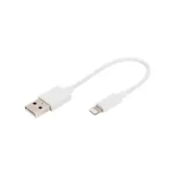 DIGITUS USB-A to lightning MFI C89 0.15m Data and charging cable white 5V 2.4A