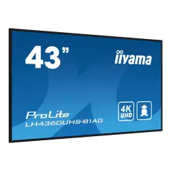 IIYAMA LH4360UHS-B1AG 43inch 3840x2160 UHD VA panel Haze 25perc 500cd/m Landscape and Portrait Wallmount Included
