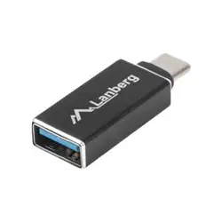 LANBERG AD-UC-UA-02 Lanberg Adapter USB TYPE-C(M)-AF 3.1 Czarny