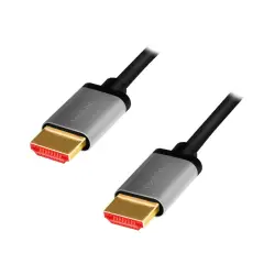 LOGILINK CHA0104 Kabel HDMI A/M to A/M 8K/60Hz alu czarny/szary 1m