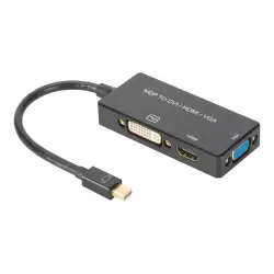 ASM AK-340419-002-S ASSMANN Adapter Mini DisplayPort 1 na 3 HDMI+DVI+VGA kabel multimedialny 0,2m