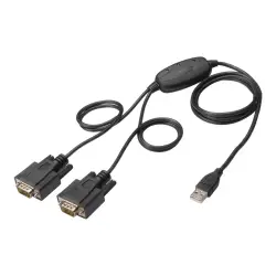 DIGITUS DA-70158 Digitus kabel-konwerter USB2.0/2 x RS232 (DB9M), 5 LGW